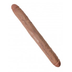 Кофейный двусторонний фаллоимитатор 16" Thick Double Dildo - 40,6 см.